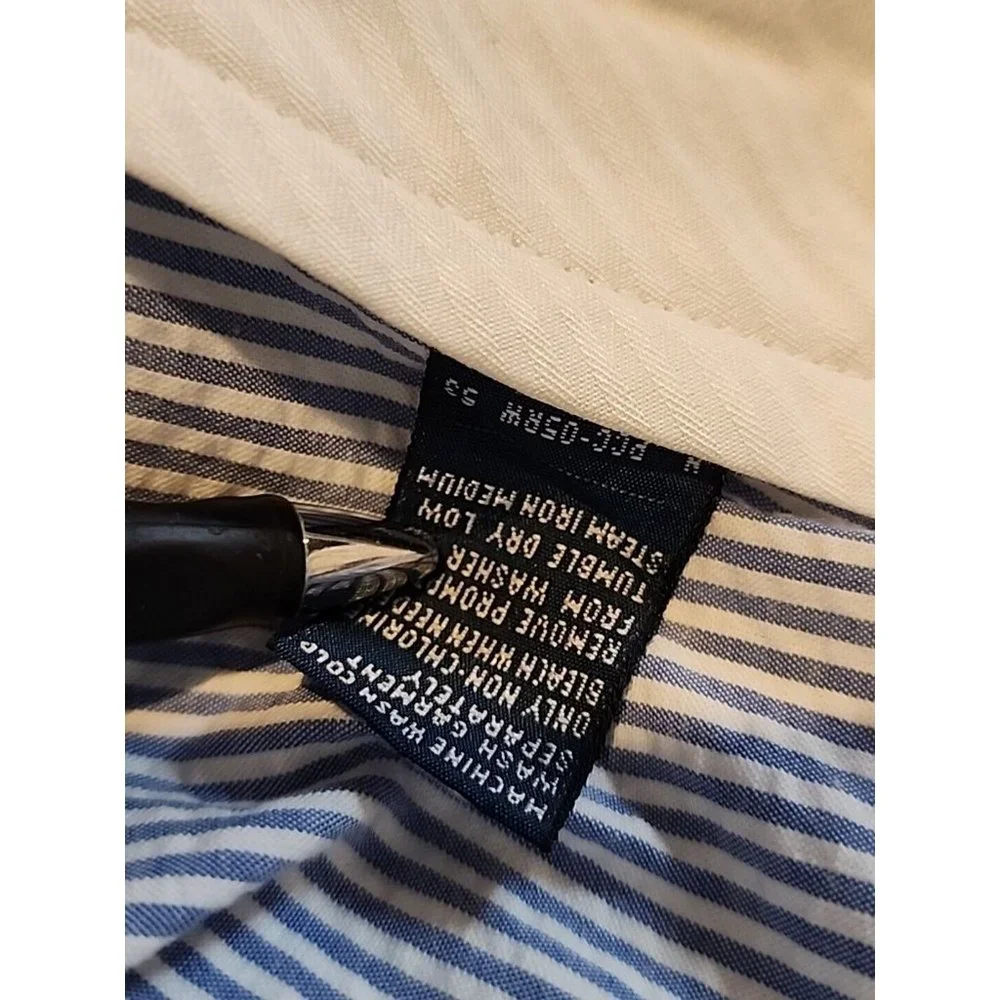 POLO RALPH LAUREN Men's 35 X 32 Blue & White Striped Pants Preppy Lawn Outdoor - Picture 7 of 14